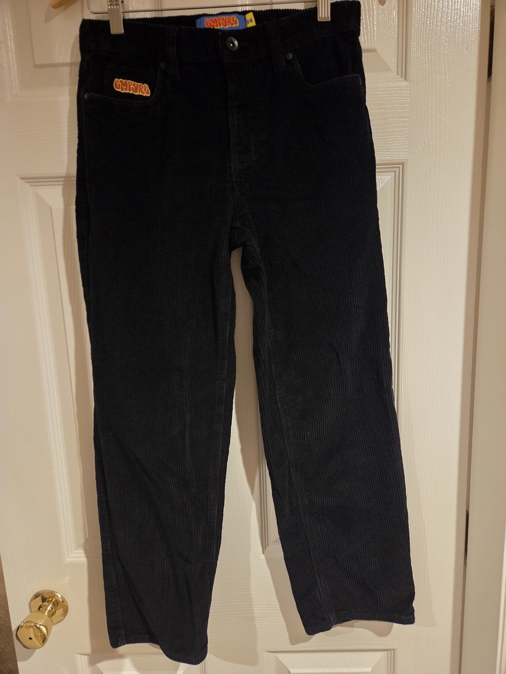 Empyre Kids Black Corduroy Loose Fit Skate Pants Size 26 Youth 12